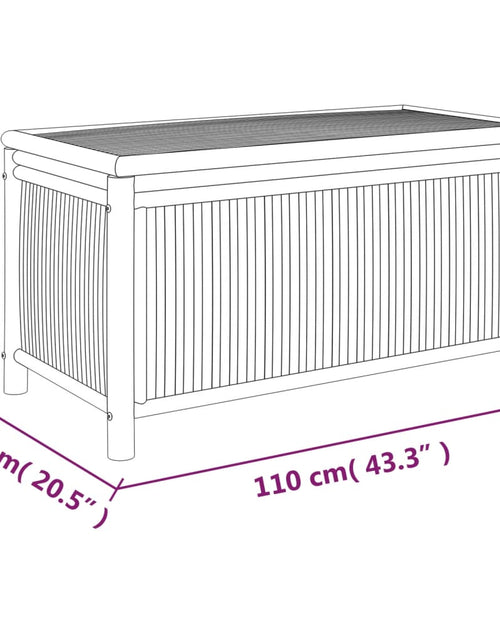 Încărcați imaginea în vizualizatorul Galerie, Cutie de depozitare de grădină, 110x52x55 cm, bambus

