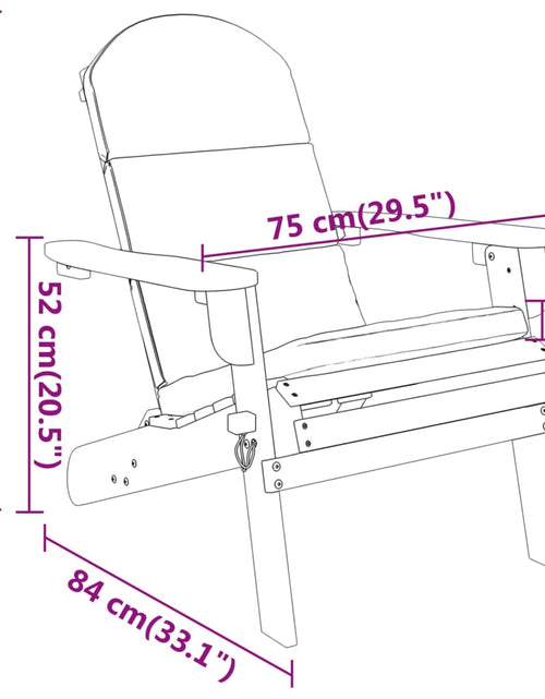 Încărcați imaginea în vizualizatorul Galerie, Scaun de grădină Adirondack cu perne, lemn masiv acacia
