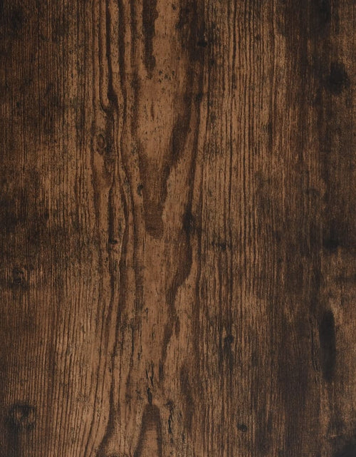 Загрузите изображение в средство просмотра галереи, Masă laterală cu roți stejar fumuriu 50x35x55,5cm lemn compozit

