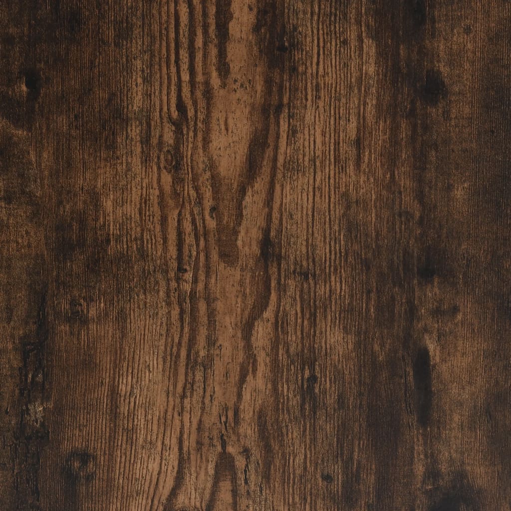 Masă laterală cu roți stejar fumuriu 50x35x55,5cm lemn compozit