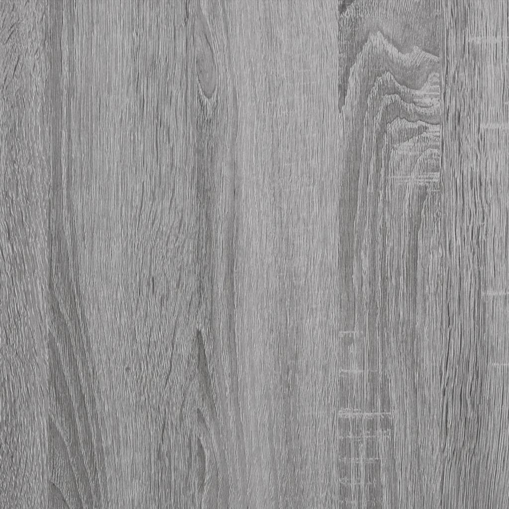 Masă laterală cu roți, gri sonoma 50x35x55,5 cm lemn prelucrat