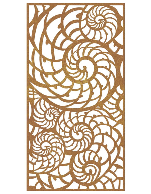 Încărcați imaginea în vizualizatorul Galerie, Decor perete de grădină 105x55 cm design scoici oțel Corten
