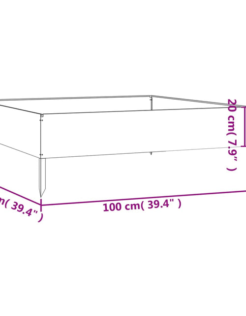 Încărcați imaginea în vizualizatorul Galerie, Strat înălțat de grădină, 100x100x33,5 cm, oțel corten
