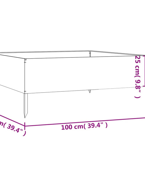 Încărcați imaginea în vizualizatorul Galerie, Strat înălțat de grădină, 100x100x41 cm, oțel corten
