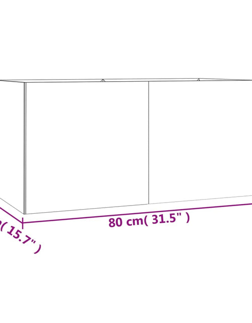 Încărcați imaginea în vizualizatorul Galerie, Jardinieră, 80x40x40 cm, oțel corten
