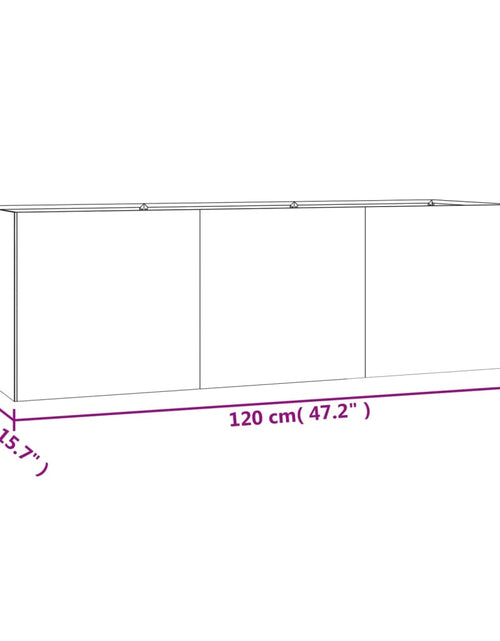 Încărcați imaginea în vizualizatorul Galerie, Strat înălțat de grădină, 120x40x40 cm, oțel corten
