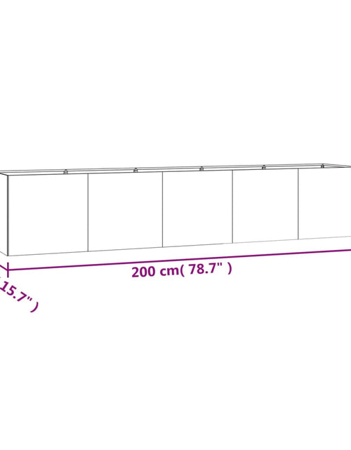 Încărcați imaginea în vizualizatorul Galerie, Strat înălțat de grădină, 200x40x40 cm, oțel corten
