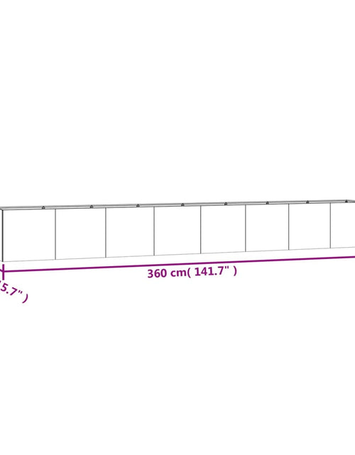 Încărcați imaginea în vizualizatorul Galerie, Strat înălțat de grădină, 360x40x40 cm, oțel corten

