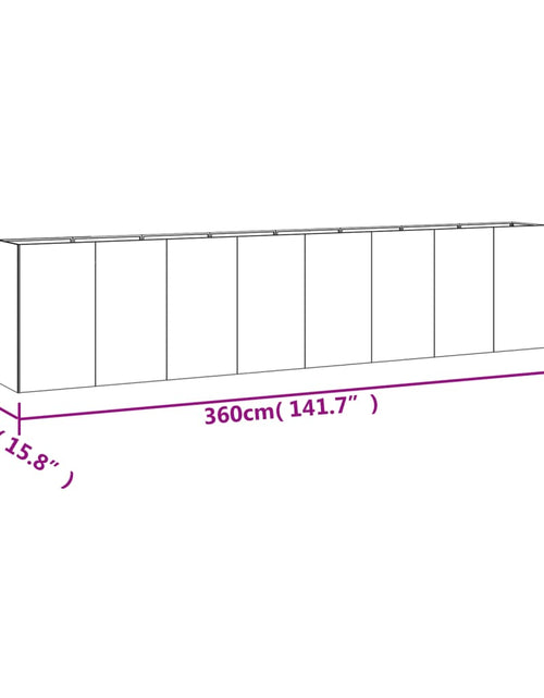 Încărcați imaginea în vizualizatorul Galerie, Strat înălțat de grădină, 360x40x80 cm, oțel corten
