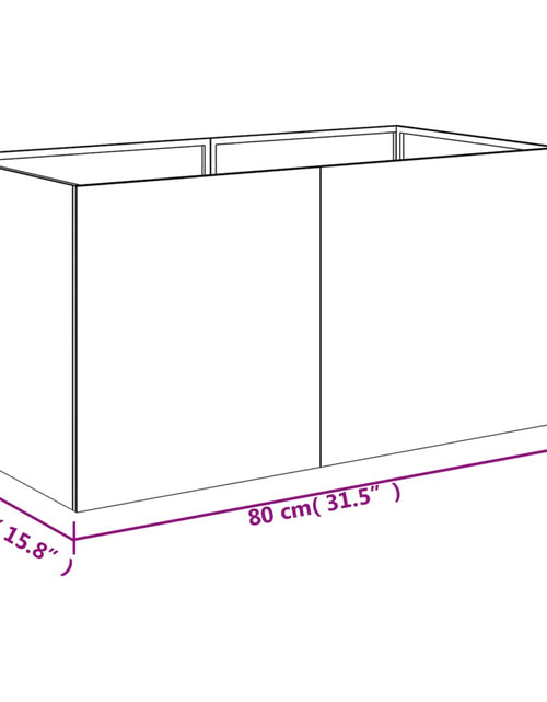 Încărcați imaginea în vizualizatorul Galerie, Jardinieră, 80x40x40 cm, oțel corten
