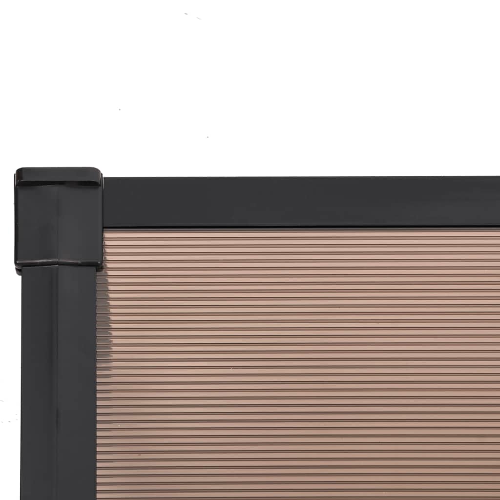 Copertină de ușă, negru, 122x90 cm, policarbonat