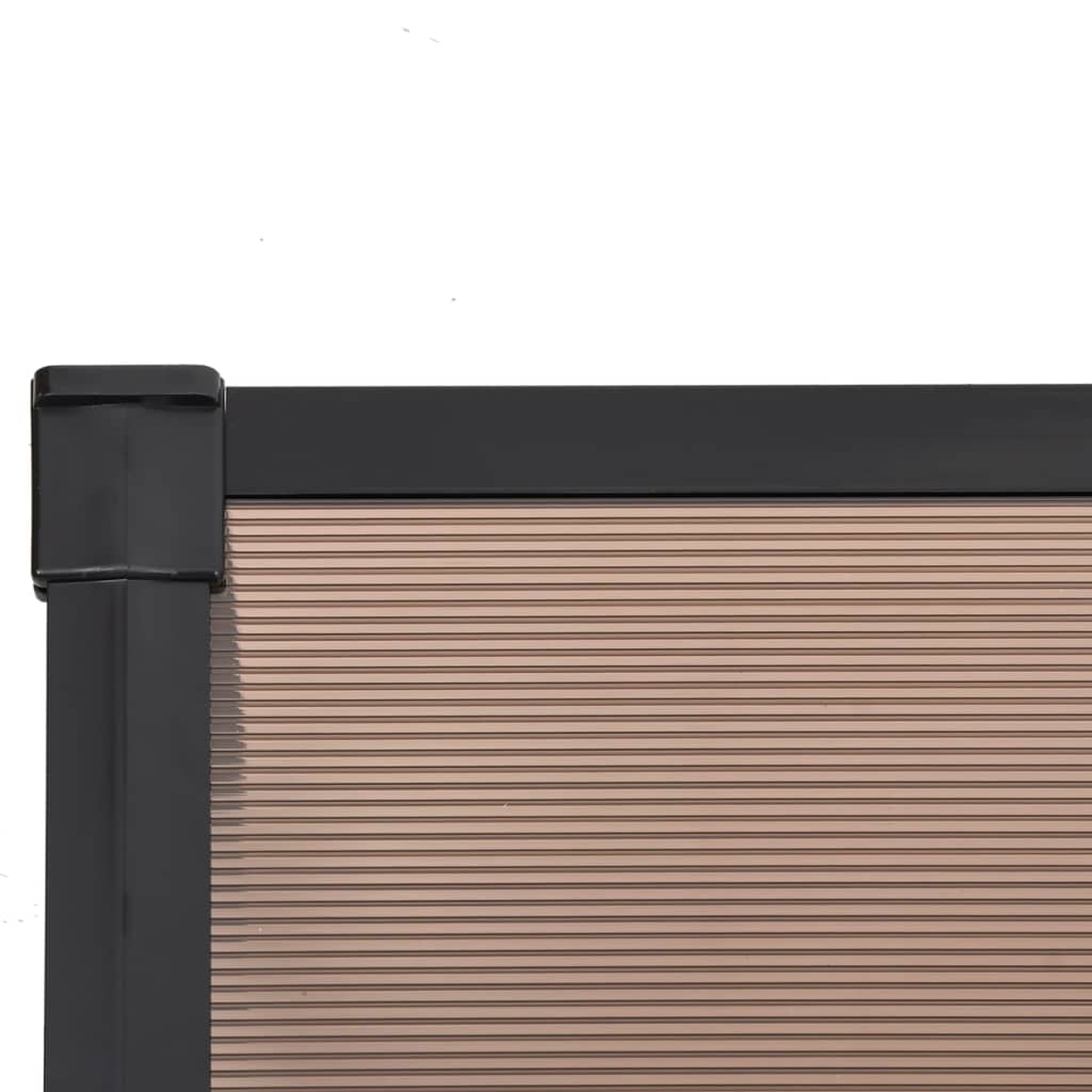 Copertină de ușă, negru, 199x90 cm, policarbonat