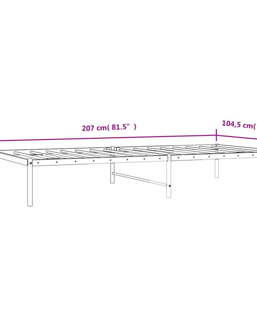 Încărcați imaginea în vizualizatorul Galerie, Cadru pat metalic, negru, 100x200 cm
