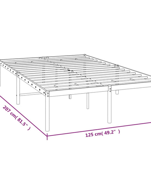 Încărcați imaginea în vizualizatorul Galerie, Cadru pat metalic, negru, 120x200 cm
