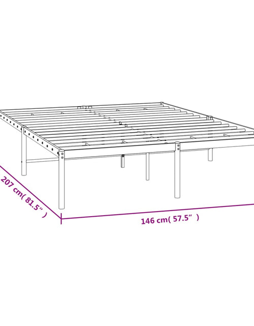 Încărcați imaginea în vizualizatorul Galerie, Cadru pat metalic, negru, 140x200 cm

