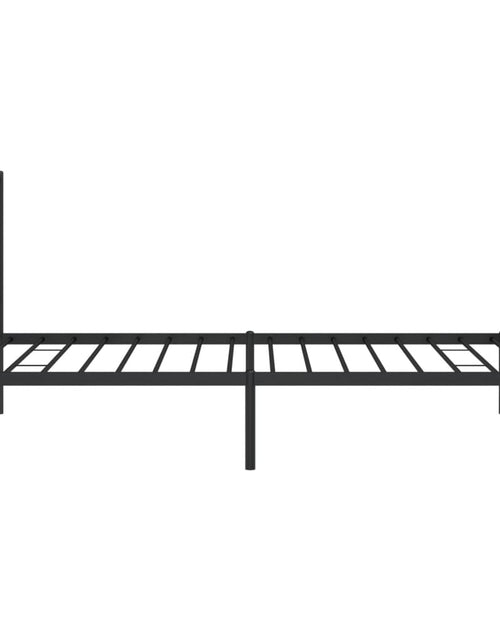 Загрузите изображение в средство просмотра галереи, Cadru de pat metalic cu tăblie, negru, 100x190 cm
