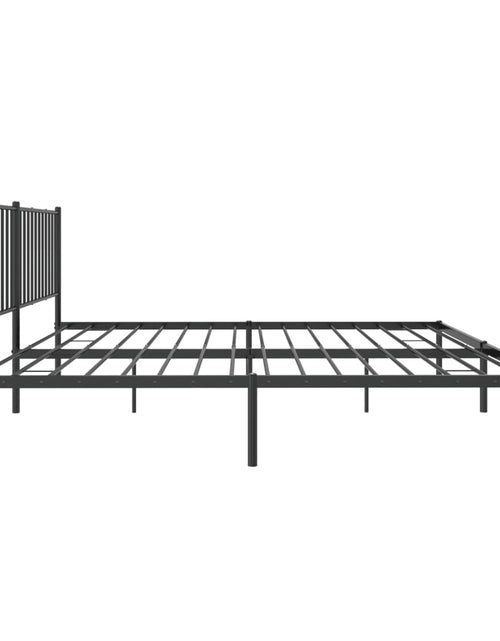 Загрузите изображение в средство просмотра галереи, Cadru de pat metalic cu tăblie, negru, 183x213 cm
