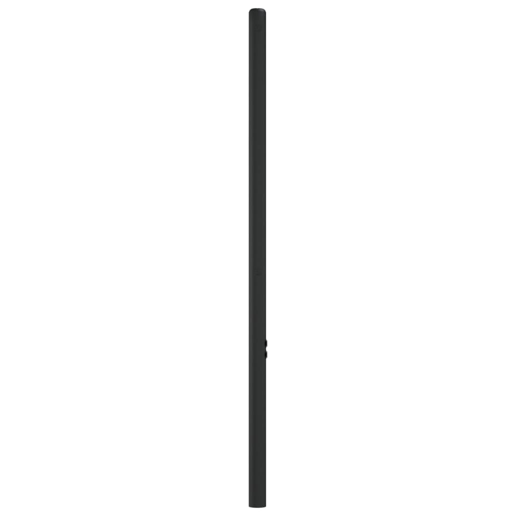 Tăblie de pat metalică, negru, 107 cm