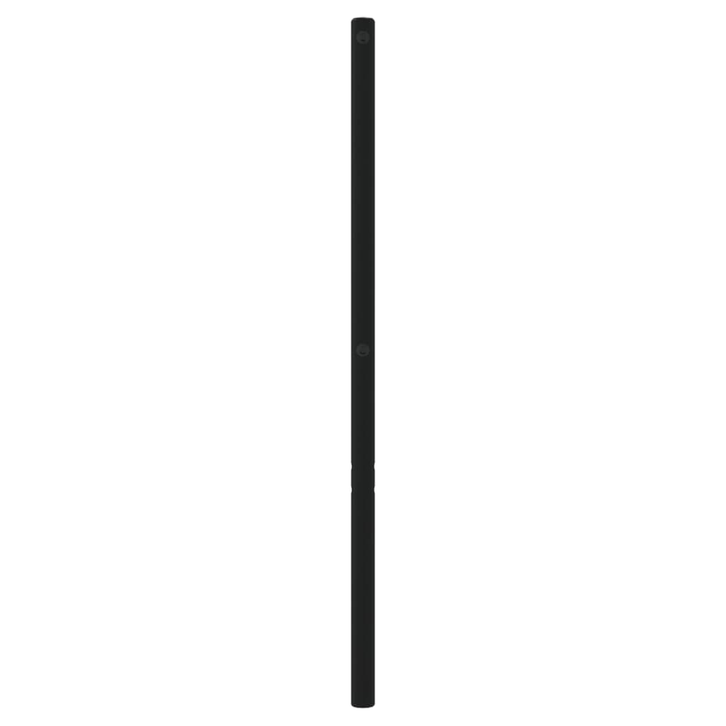 Tăblie de pat metalică, negru, 120 cm