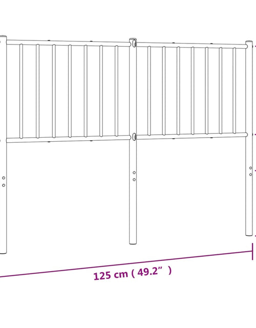 Încărcați imaginea în vizualizatorul Galerie, Tăblie de pat metalică, negru, 120 cm
