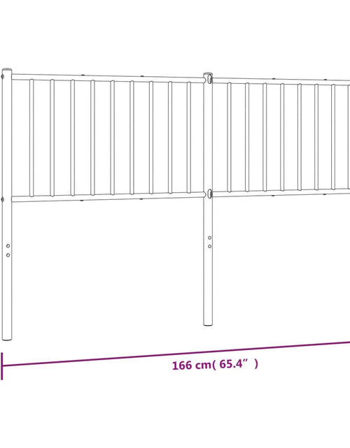 Încărcați imaginea în vizualizatorul Galerie, Tăblie de pat metalică, negru, 160 cm
