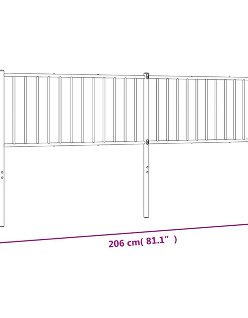Încărcați imaginea în vizualizatorul Galerie, Tăblie de pat metalică, negru, 200 cm
