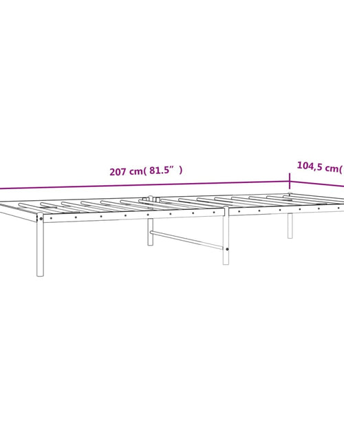 Încărcați imaginea în vizualizatorul Galerie, Cadru pat metalic, alb, 100x200 cm
