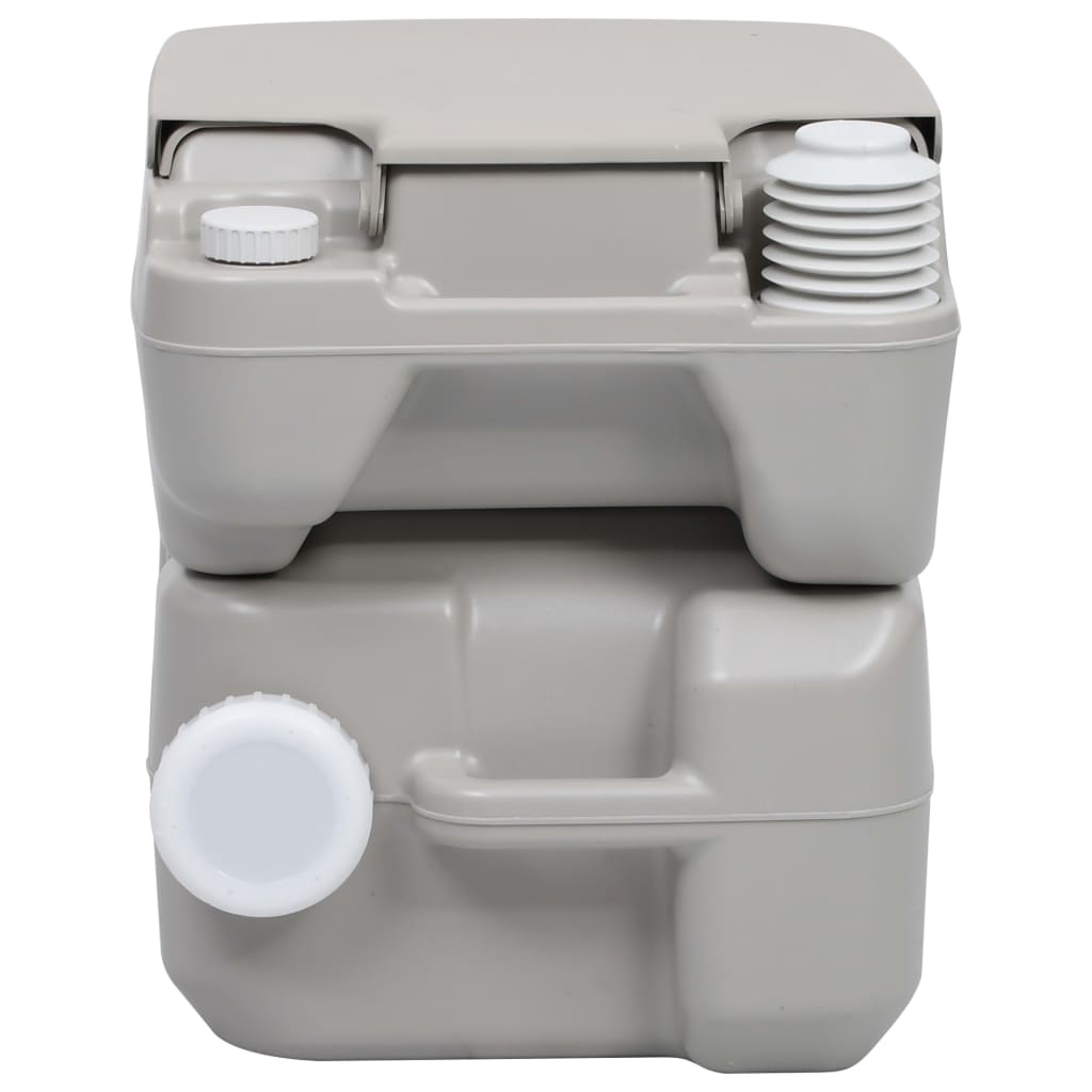 Set portabil cu toaletă și rezervor de apă pentru camping