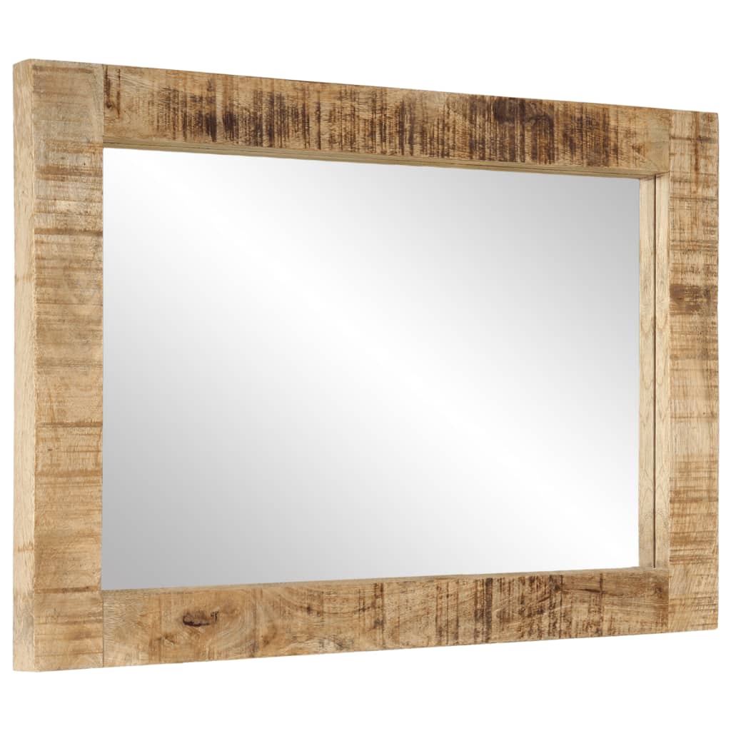 Oglindă, 70x50 cm, lemn masiv de mango și sticlă
