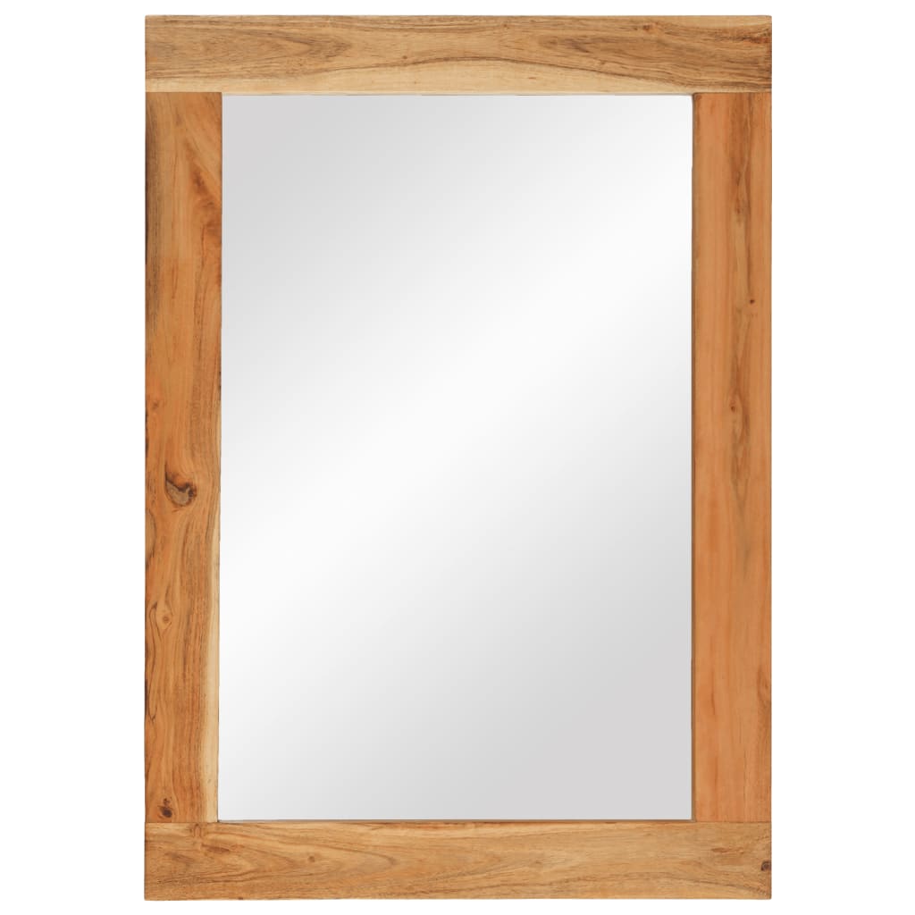Oglindă, 70x50 cm, lemn masiv de acacia și sticlă