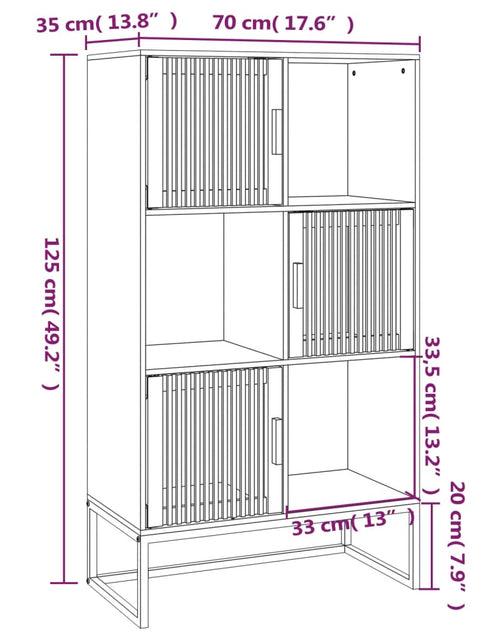 Загрузите изображение в средство просмотра галереи, Dulap înalt, alb, 70x35x125 cm, lemn prelucrat
