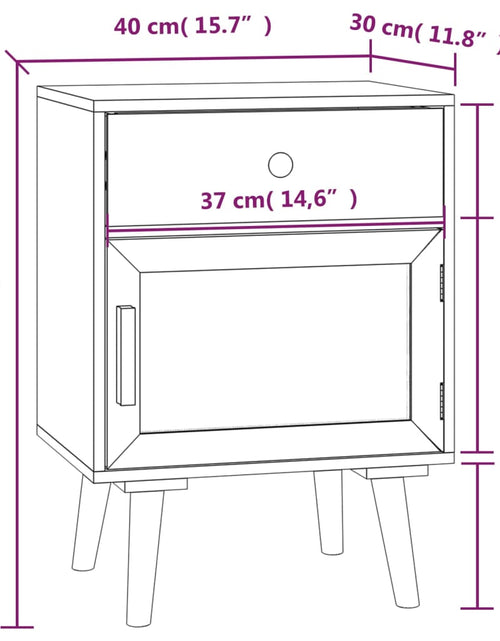 Загрузите изображение в средство просмотра галереи, Noptieră, 40x30x55 cm, lemn prelucrat
