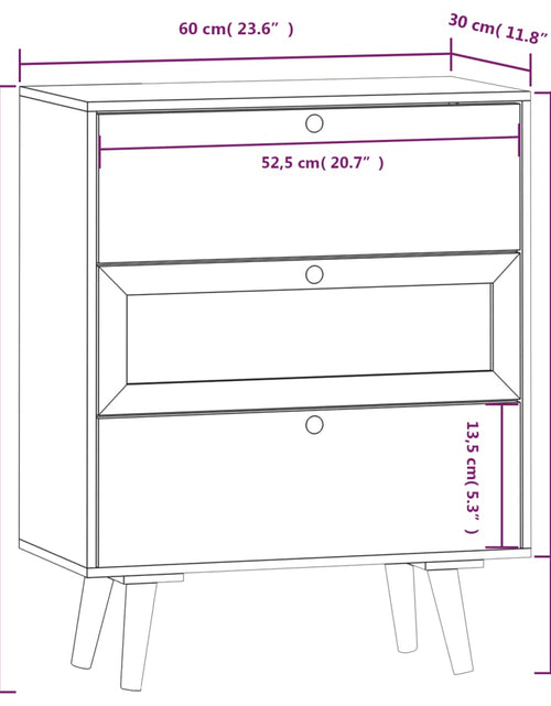 Загрузите изображение в средство просмотра галереи, Servantă cu sertare, 60x30x75 cm, lemn prelucrat
