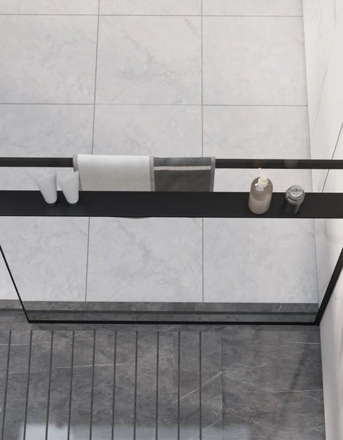 Încărcați imaginea în vizualizatorul Galerie, Raft de duș pentru perete cabină de duș, negru, 80 cm, aluminiu
