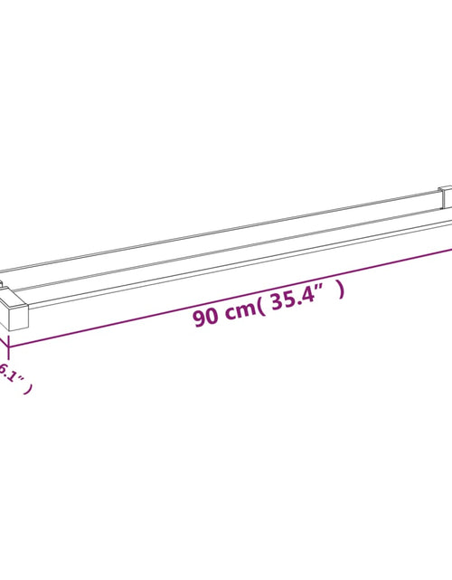 Încărcați imaginea în vizualizatorul Galerie, Raft de duș pentru perete cabină de duș, negru, 90 cm, aluminiu
