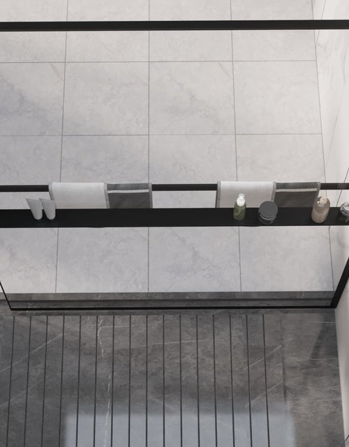 Încărcați imaginea în vizualizatorul Galerie, Raft de duș pentru perete cabină de duș negru, 115 cm, aluminiu
