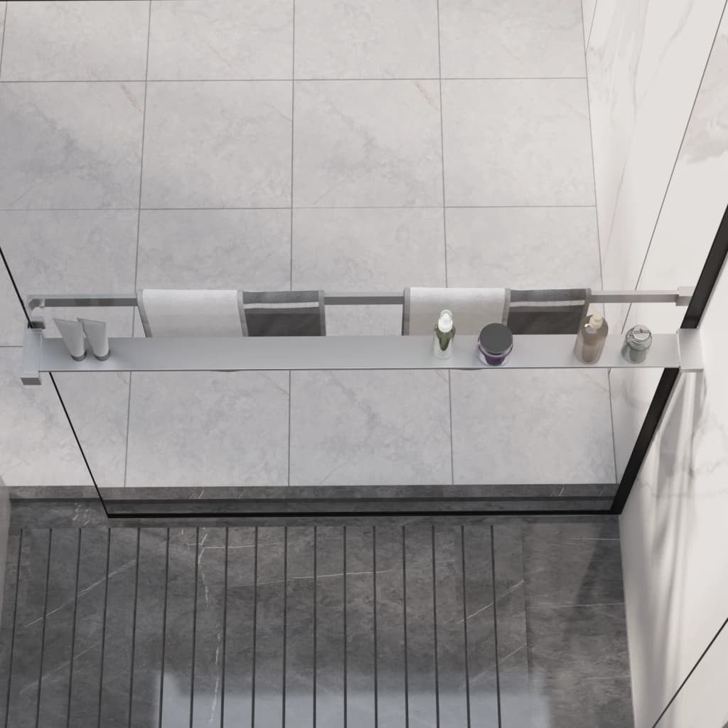 Raft de duș pentru perete cabină de duș, crom, 100 cm, aluminiu