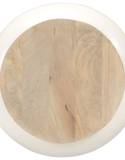 Încărcați imaginea în vizualizatorul Galerie, Măsuță de cafea, alb, 51x51x27 cm, lemn masiv de mango
