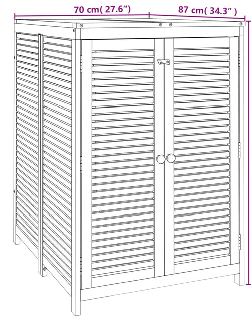 Încărcați imaginea în vizualizatorul Galerie, Ladă depozitare grădină, 70x87x104 cm, lemn masiv de acacia
