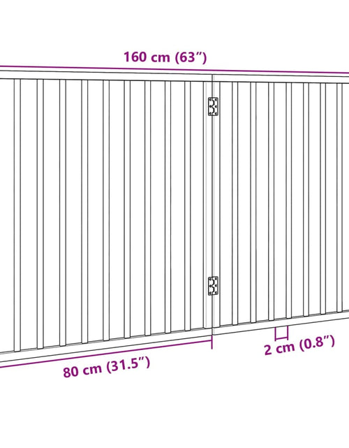 Încărcați imaginea în vizualizatorul Galerie, Poartă pentru câini pliabilă, 2 panouri, 160 cm, lemn de plop
