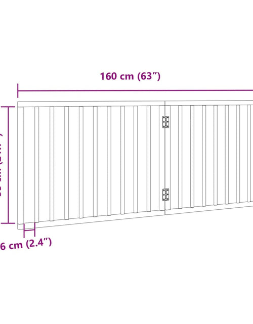 Загрузите изображение в средство просмотра галереи, Poartă pentru câini pliabilă 2 panouri negru, 160 cm, lemn plop
