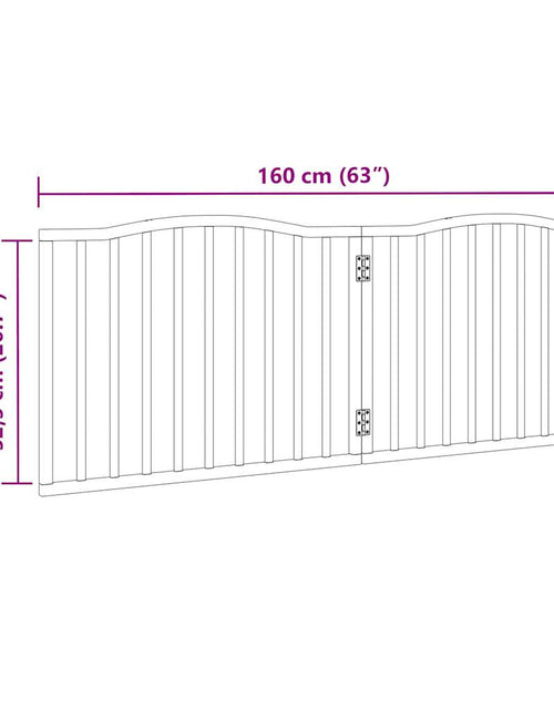 Загрузите изображение в средство просмотра галереи, Poartă pentru câini pliabilă 2 panouri maro, 160 cm, lemn plop
