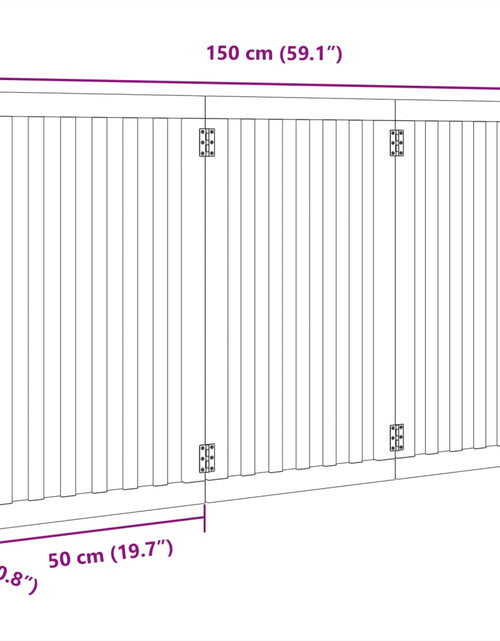Încărcați imaginea în vizualizatorul Galerie, Poartă pentru câini pliabilă, 3 panouri, 150 cm, lemn de plop
