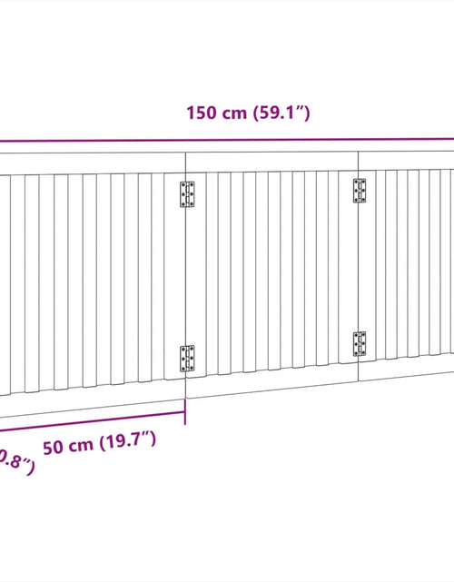 Încărcați imaginea în vizualizatorul Galerie, Poartă pentru câini pliabilă 3 panouri maro, 150 cm, lemn plop
