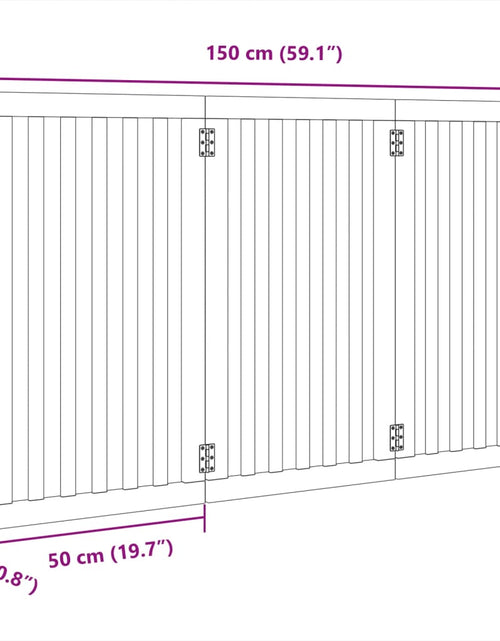 Încărcați imaginea în vizualizatorul Galerie, Poartă pentru câini pliabilă 3 panouri maro, 150 cm, lemn plop
