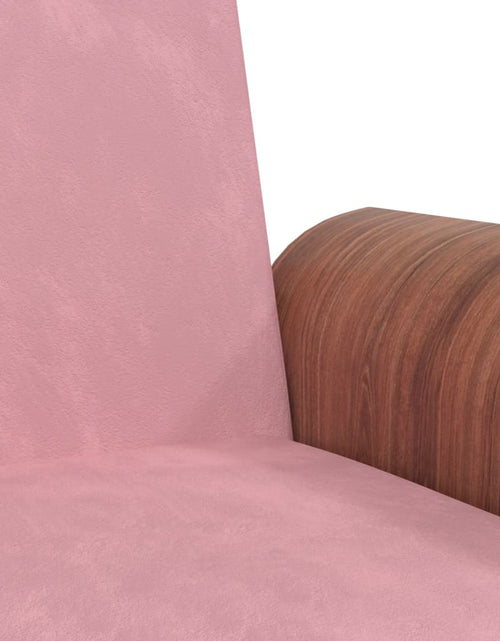 Încărcați imaginea în vizualizatorul Galerie, Canapea extensibilă cu suporturi de pahare, roz, catifea - Lando
