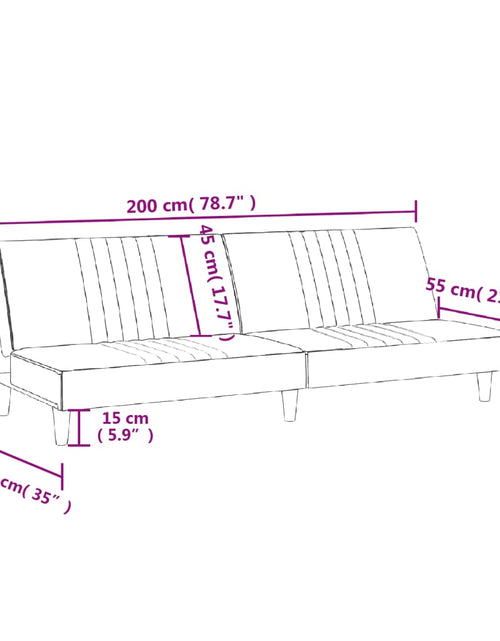 Загрузите изображение в средство просмотра галереи, Canapea extensibilă, gri închis, material textil
