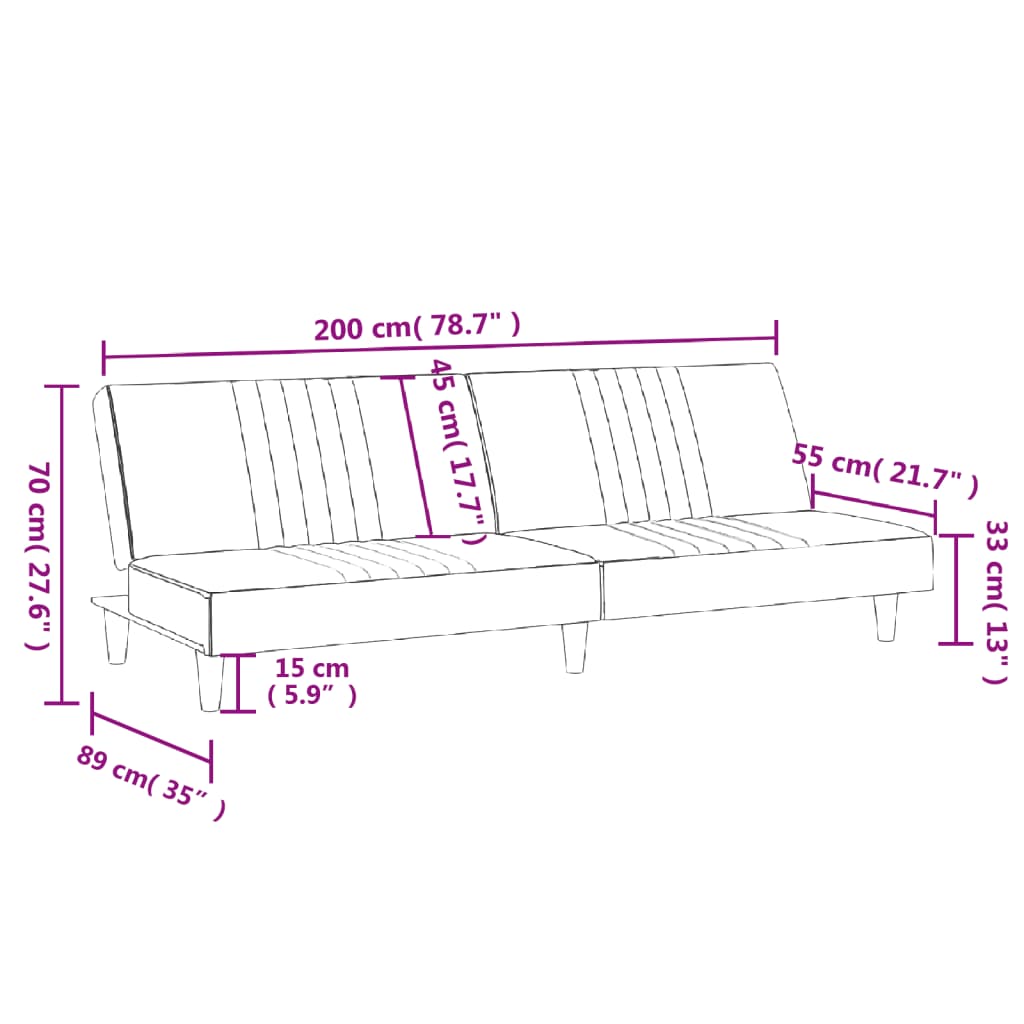 Canapea extensibilă, galben deschis, material textil