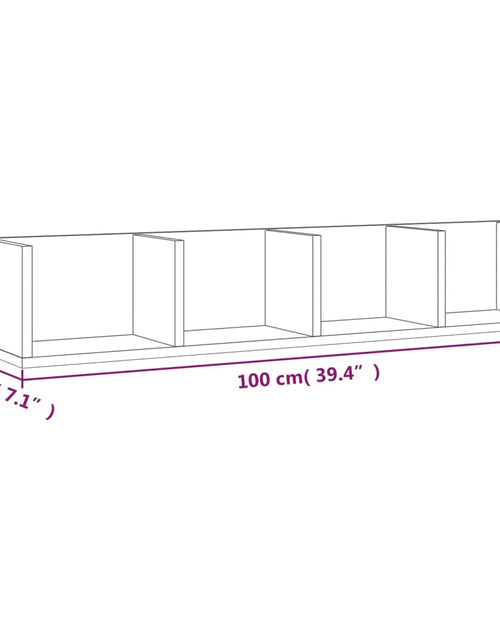 Încărcați imaginea în vizualizatorul Galerie, Raft de perete CD-uri, stejar maro, 100x18x18 cm lemn prelucrat
