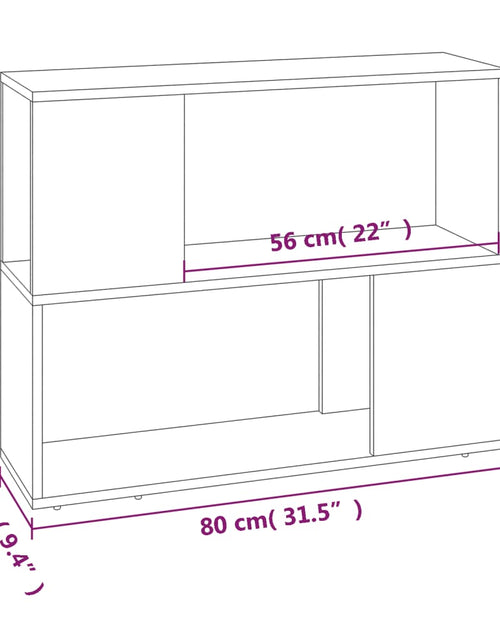 Încărcați imaginea în vizualizatorul Galerie, Bibliotecă/Separator de cameră, gri sonoma, 80x24x63 cm
